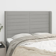Testiera ad Orecchio Grigio Chiaro 147x16x118/128 cm in Tessuto 3119718