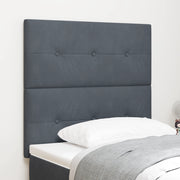 Testiera  Imbottita con Bottoni Grigio Scuro 100 cm Velluto