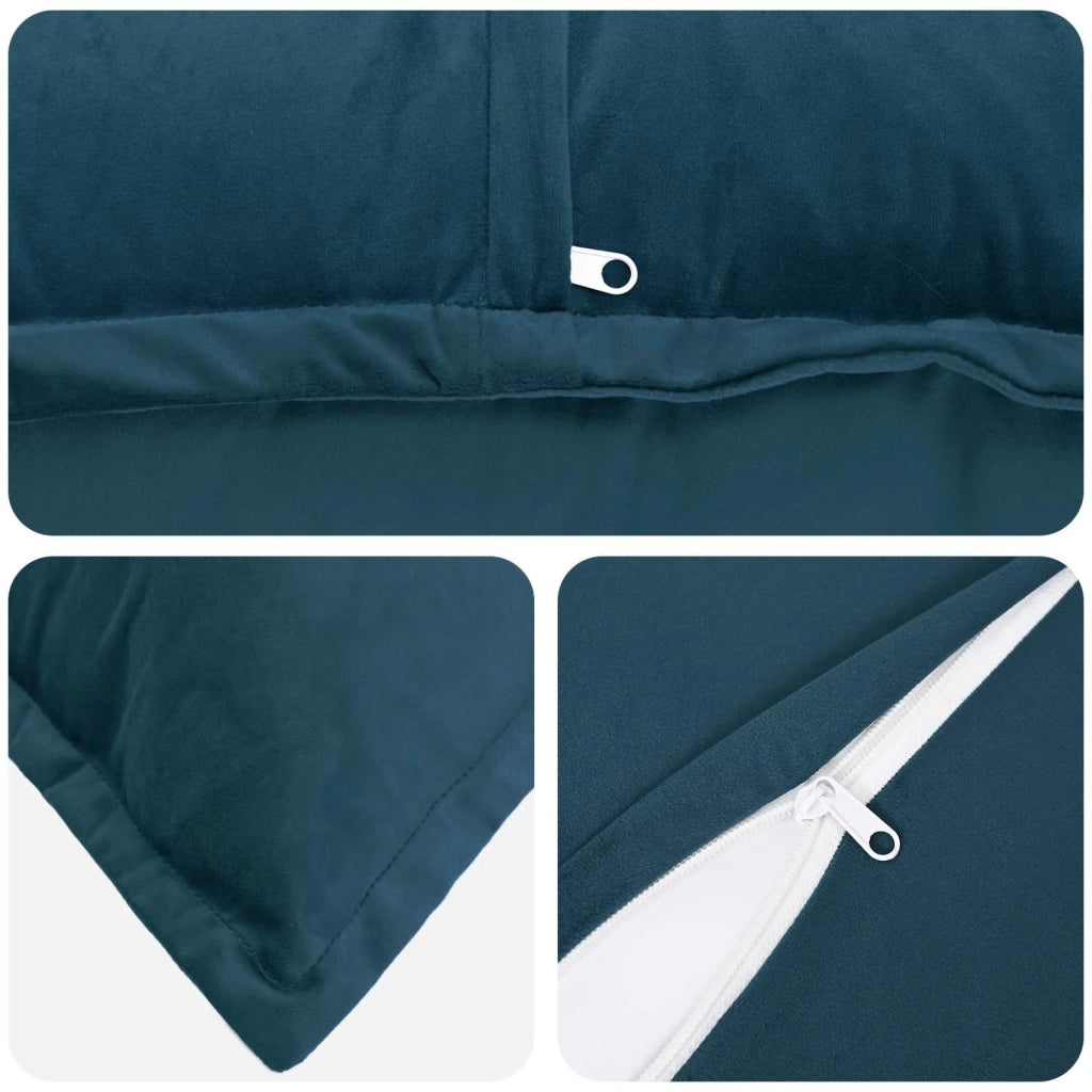 Cuscino con cuscino HOUTEN 12 pz Blu Velluto 933852