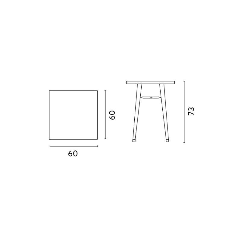 Set Di 2 Tavoli Lamiera 60X60 Avorio Moia