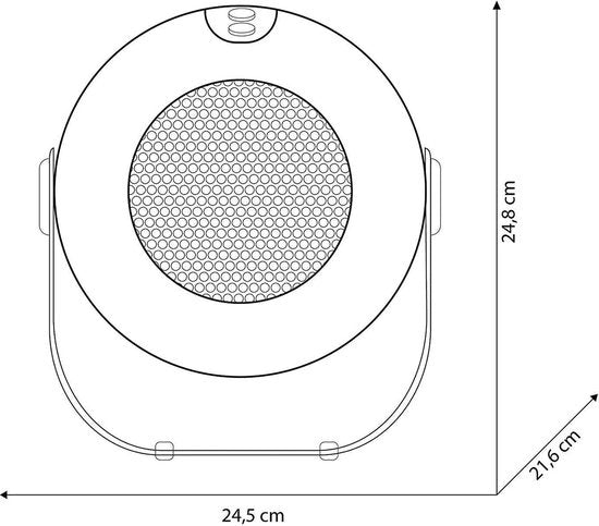 Fornello ventilato a riscaldamento ceramico 1800 W colore arancione