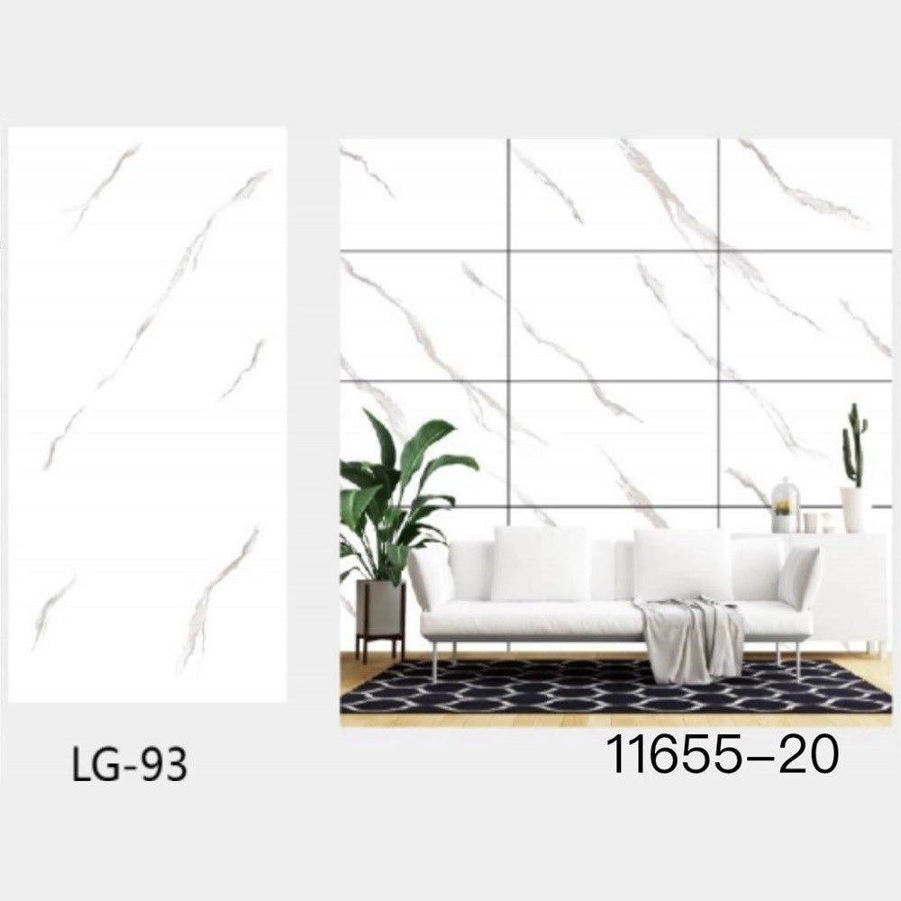Trade Shop - Pannello Adesivo Effetto Marmo Bianco Striature Pareti Paraschizzi 300x60cm Stanza -