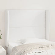 Testiera ad Orecchio-Testata con Orecchie Bianca 103x23x118/128 cm in Similpelle 337237