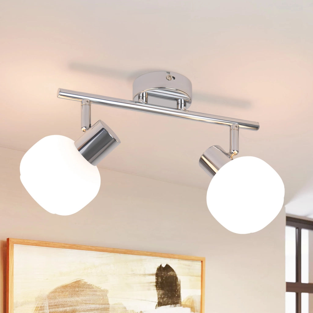 ZMH Faretto da soffitto moderno in metallo GU10 nero a 2 fiamme