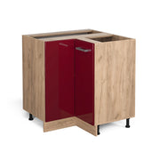 Vicco Mobile ad angolo cucina Rosso lucido 75.6 cm senza piano di lavoro