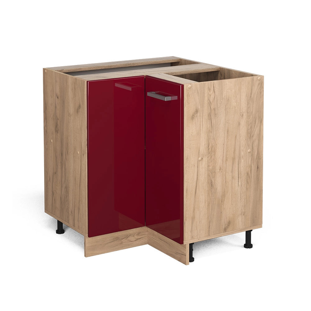 Vicco Mobile ad angolo cucina Rosso lucido 75.6 cm senza piano di lavoro