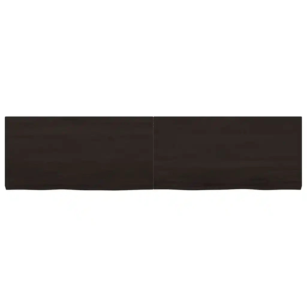 Ripiano Marrone Scuro 160x40x(2-4) cm Massello Rovere Trattato 363830