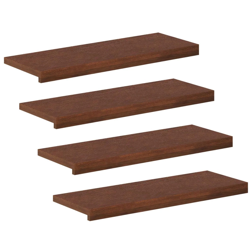 Gradini per Scale 4 pz 70 x 30 x 2 cm Marrone Scuro 3449339