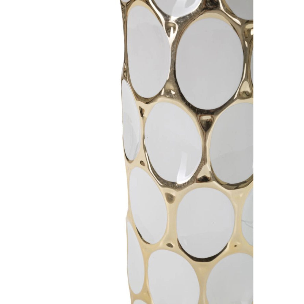 Lampada da Tavolo VKH109, Bianco, Ceramica, 34,5x34,5x56 cm