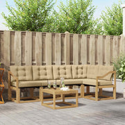 Set di divani da esterno 6 pz Bianco e Beige 3389511
