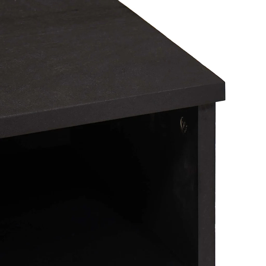 Mobile TV-Credenza per TV-Console TV Nero 100 x 33 x 46 cm Legno di mango massello 208277