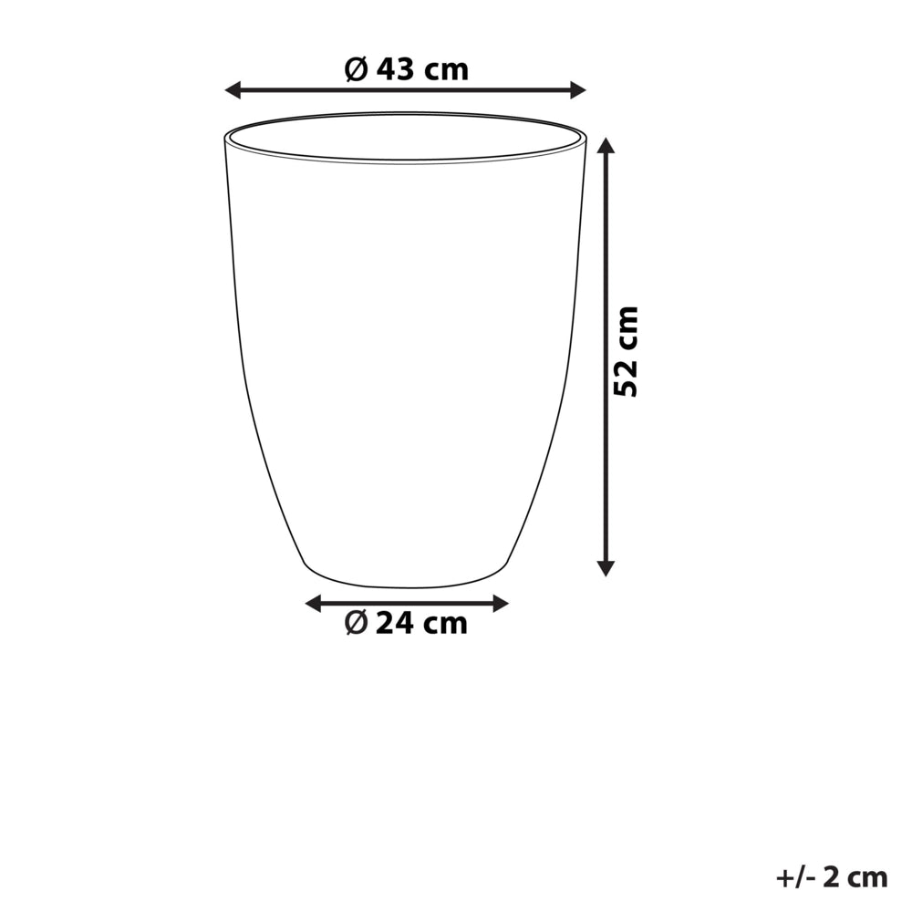 Vaso Piante Esterno in Poliresina Simil Pietra marrone 43 x 43 x 52 cm per interni ed esterni