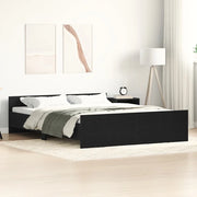 Giroletto senza Materasso Rovere Nero 150x200 cm Truciolato 3329320