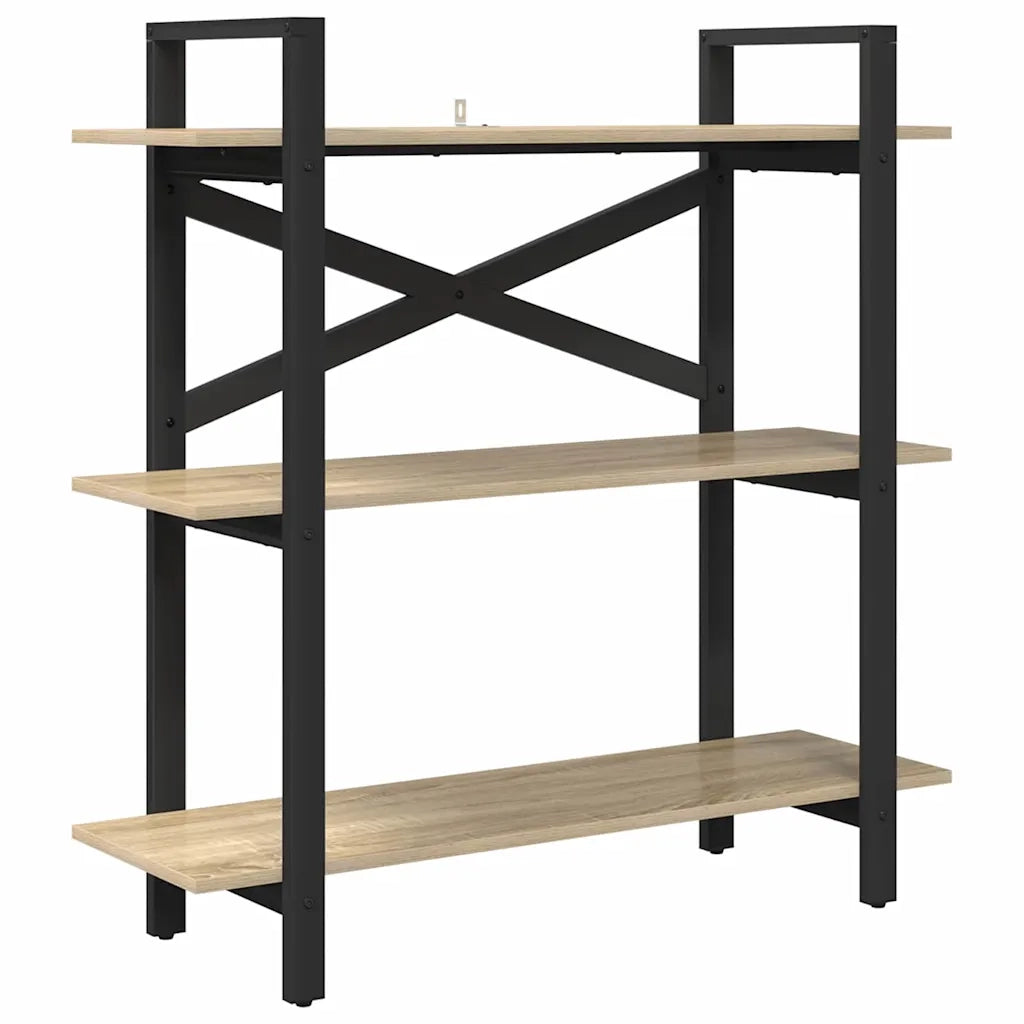 Libreria-Scaffale per Libri-Mobile di Stoccaggio Rovere Sonoma 100 x 33,5 x 102 cm Legno multistrato