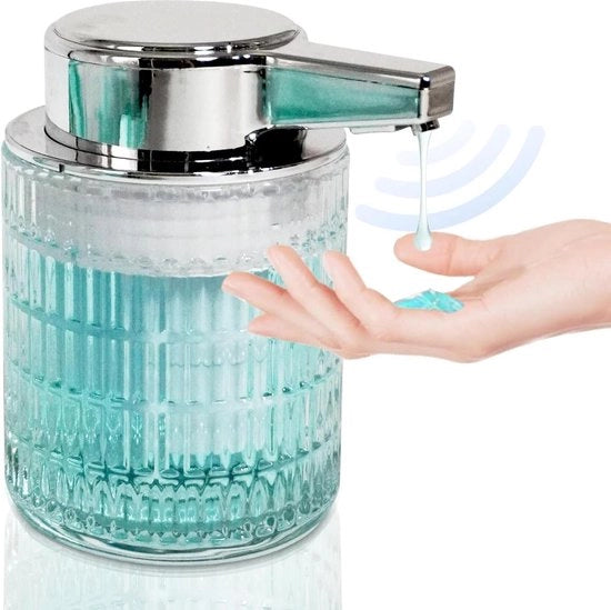 Dispensatore di sapone per mani automatico senza contatto - sensore infrarosso - cucina e doccia - ricaricabile via USB - tipo liquido