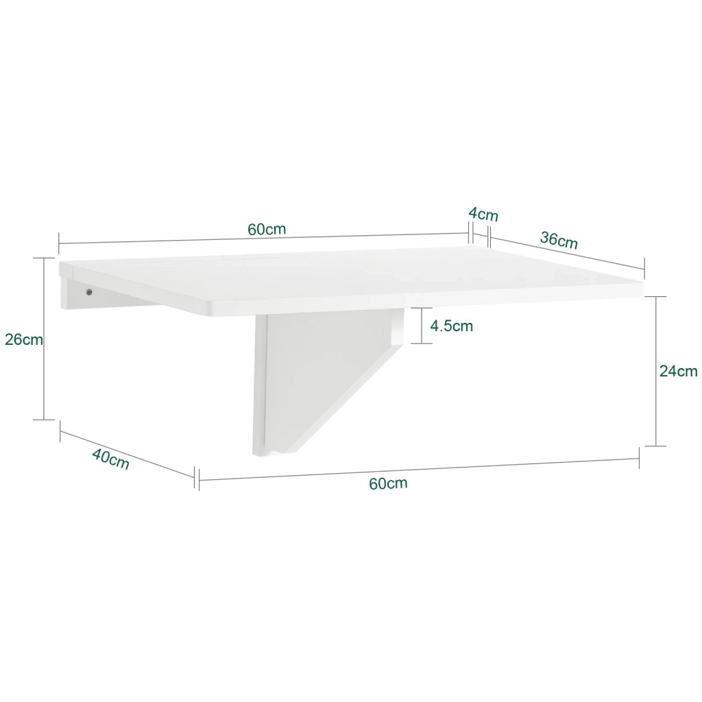 Tavolo Pieghevole a Muro scrivania Tavolo per Computer Tavolo da Cucina Bianco FWT03-W