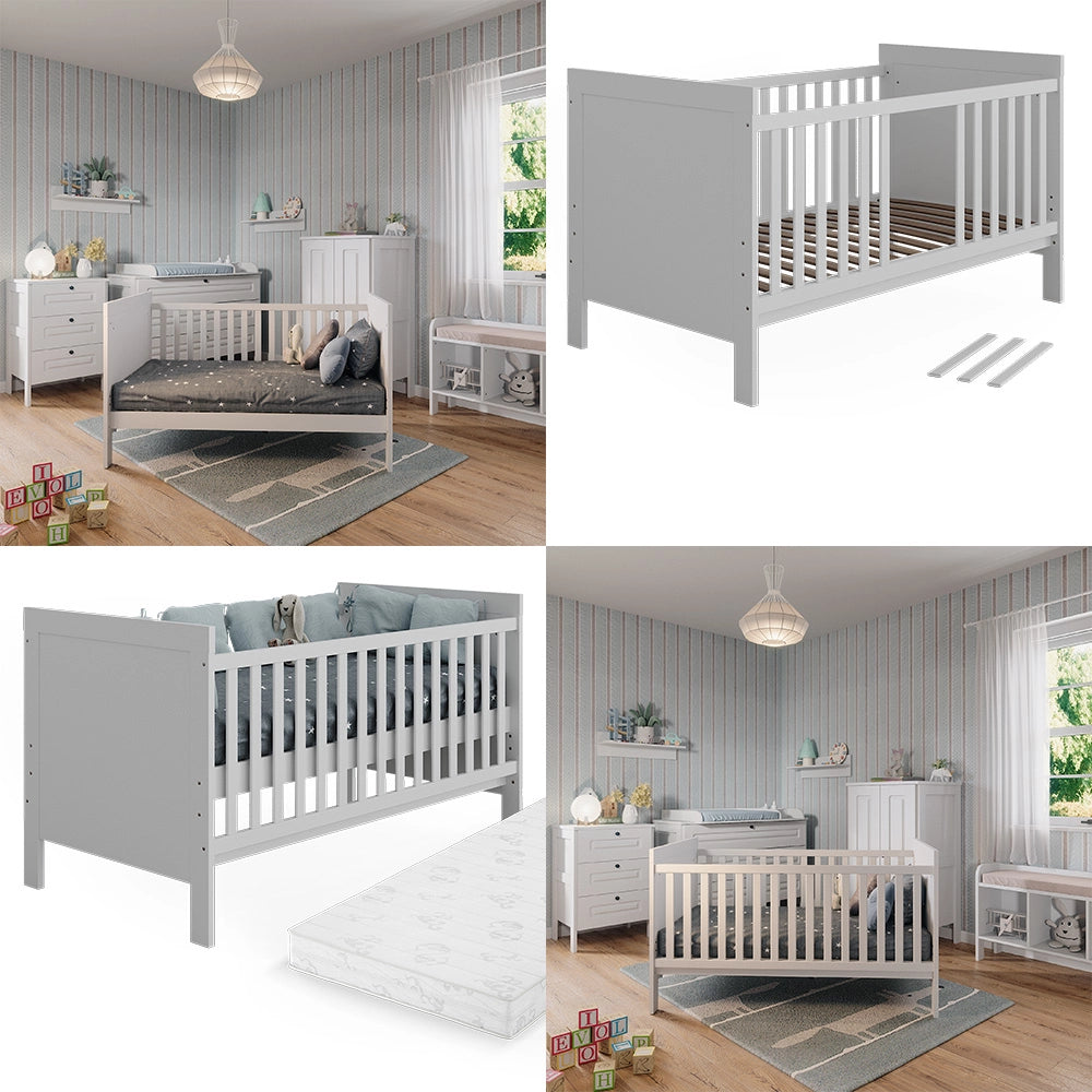 Vitalispa Culla Bianco 144.4 x 83 cm con materasso