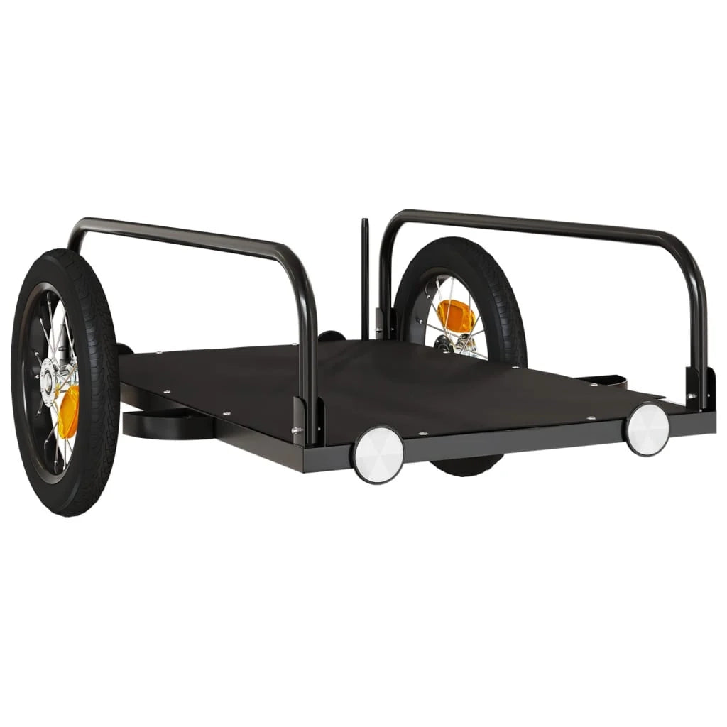 Rimorchio/carrello per il trasporto di biciclette 122 x 53 x 31 cm ferro nero 02_0044060