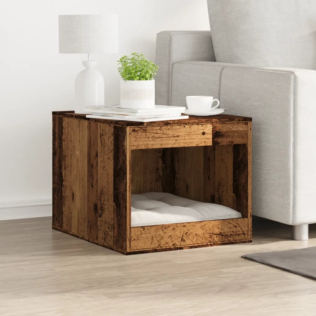 Recinto Lettiera Gatti Legno Vecchio 47x59x42 cm in Truciolato CFW4928372
