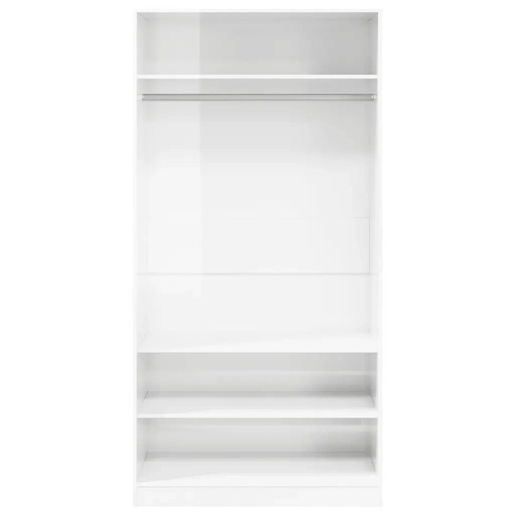 Armadio Bianco Lucido 100x50x200 cm in Truciolato cod mxl 62084