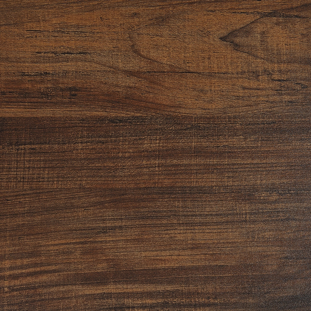 Scrivania da casa Piano in legno scuro Gamba in acciaio in metallo Nero Ripiani bianchi Contenitori 120 x 60 cm