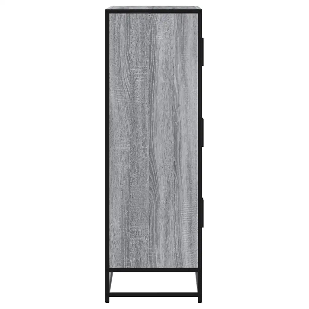 Credenza-Buffet-Armadio da cucina Grigio Sonoma 68x35x106,5 cm Legno Multistrato Metallo