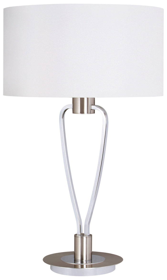 Lampada tavolo da Interno  E27 in Metallo Nickel Opaco