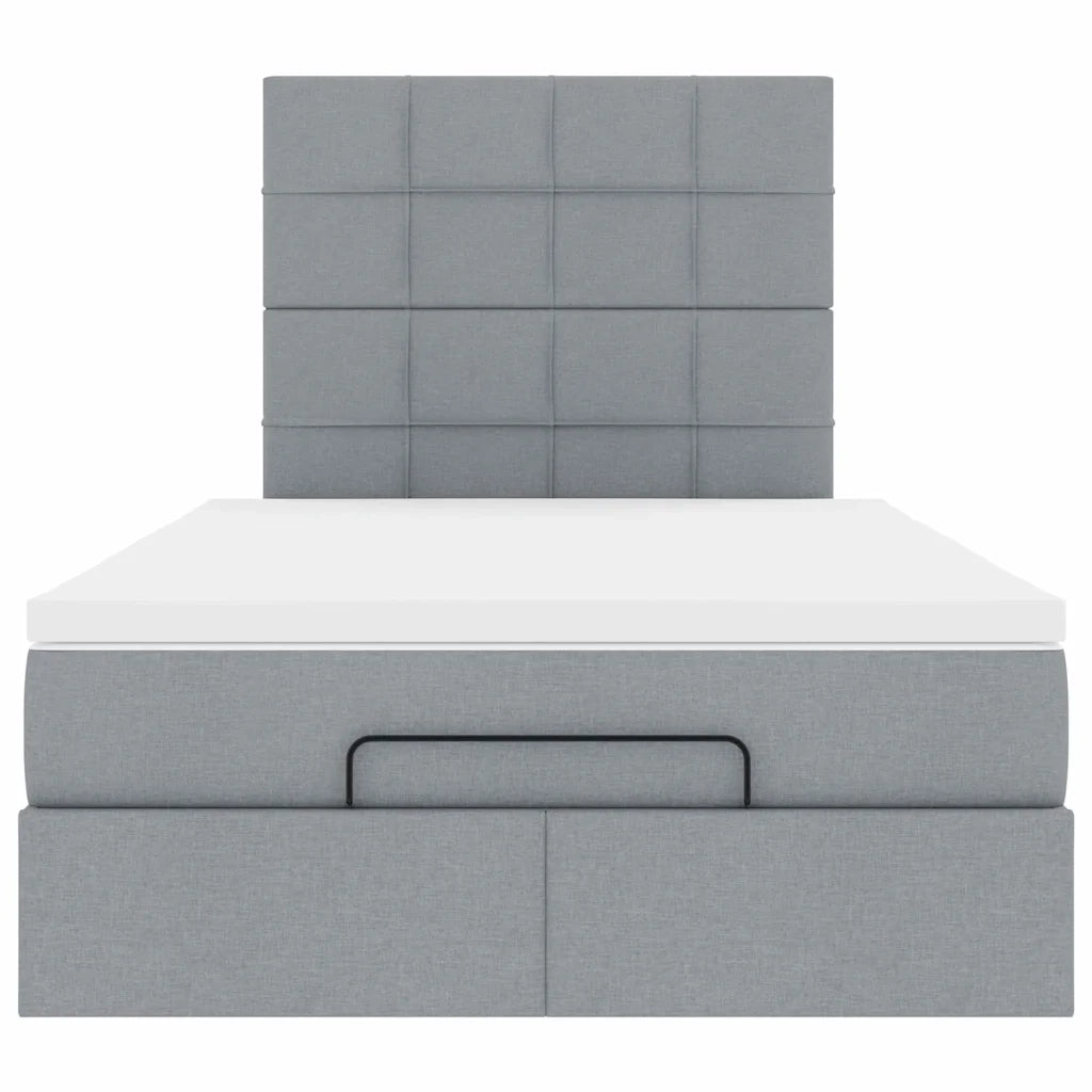Struttura Letto Pouf con Materasso 120x190 cm in Tessuto 3313989