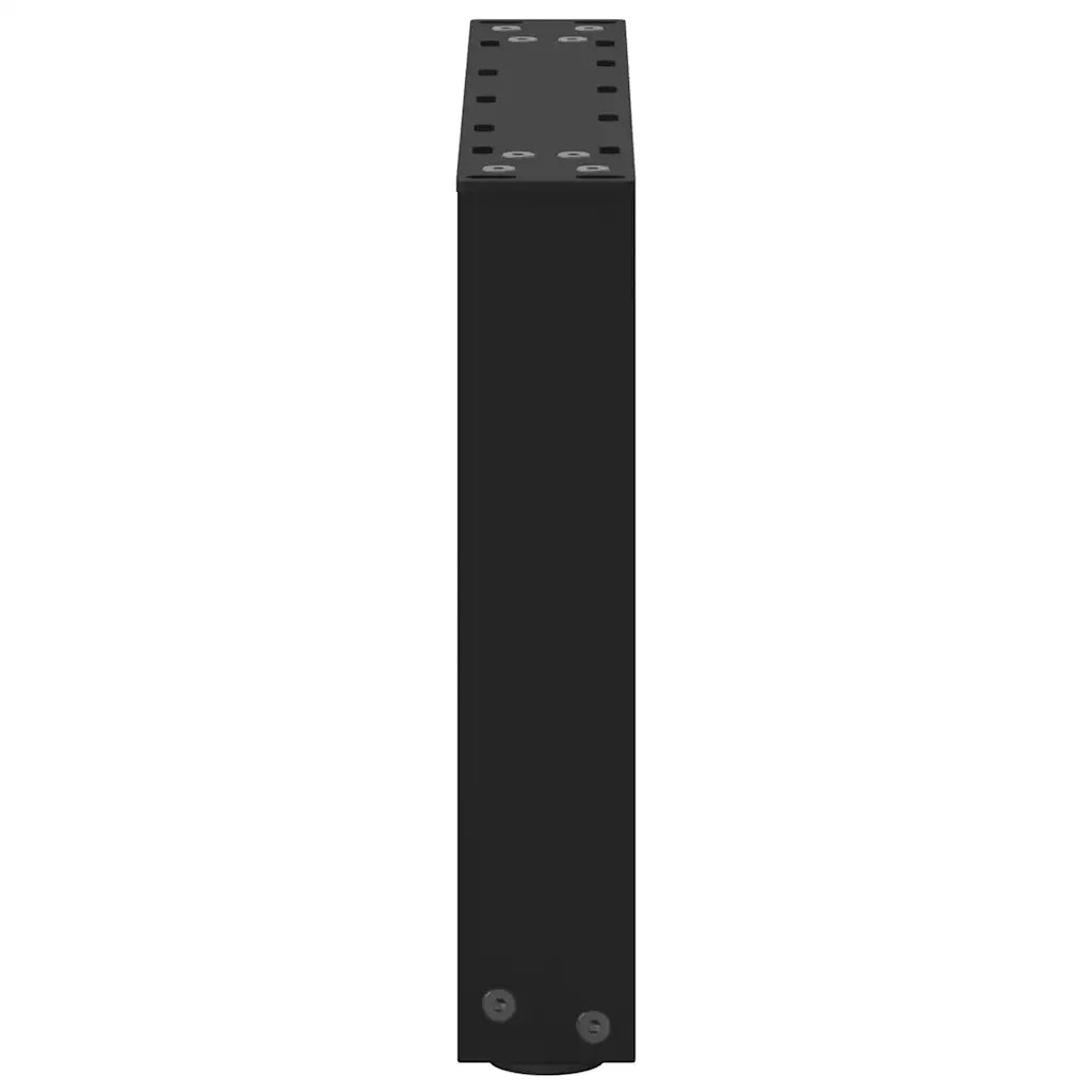 vidaXL Gambe per Tavolino da Caffè a Forma di U 2 pz Nere 30x(30-31) cm Acciaio