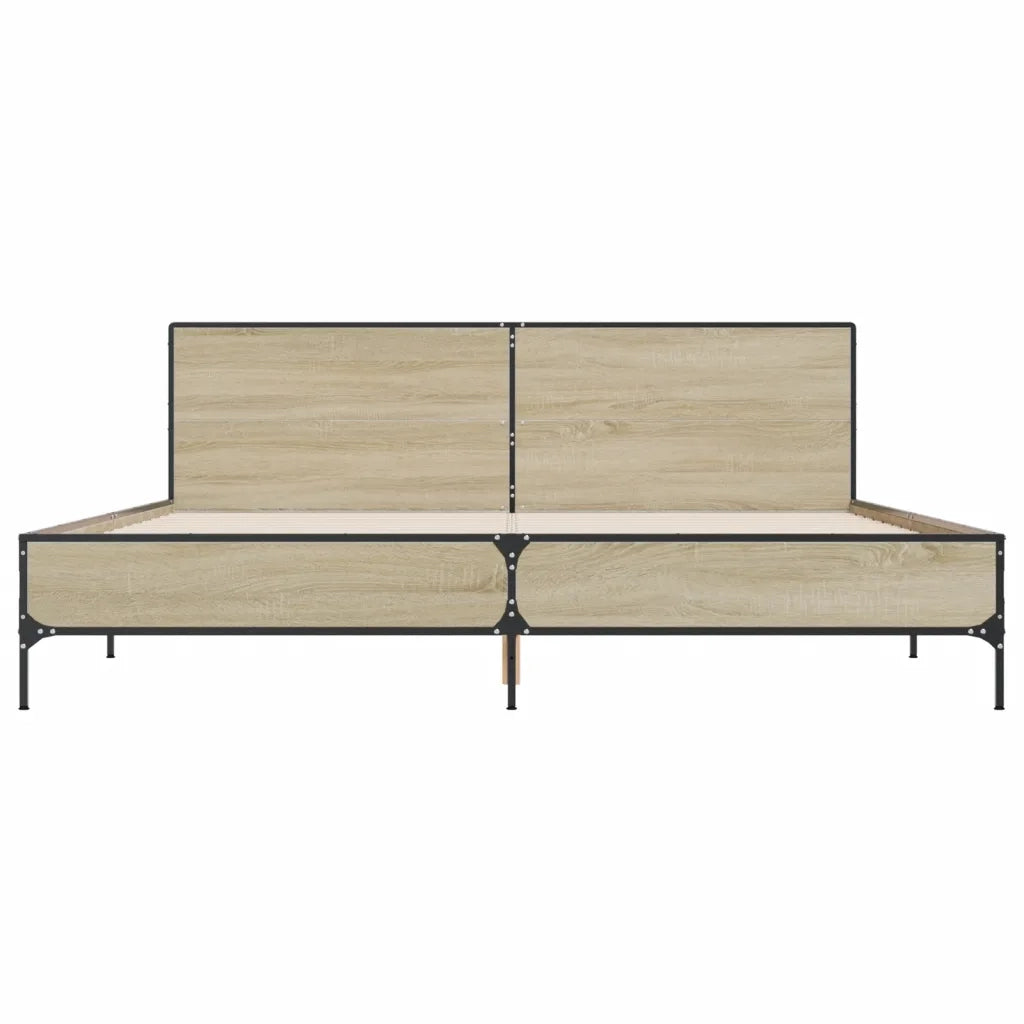 Giroletto Rovere Sonoma 180x200 cm in Legno Multistrato Metallo