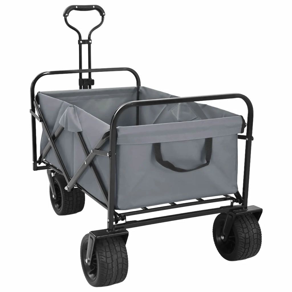 Carrello Pieghevole Grigio 89 x 63 x 96 cm