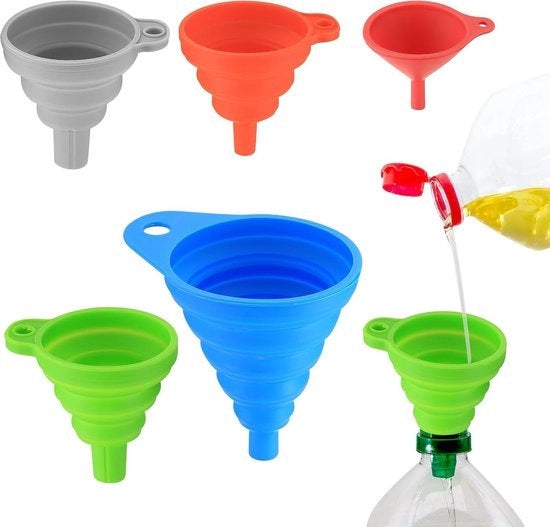 Contenitore per liquidi - Set di contenitori pieghevoli - contenitori in silicone - cucina pieghevole - trasferimento di polvere per birra e olio - piccolo-medio-grande Contenitore per liquidi