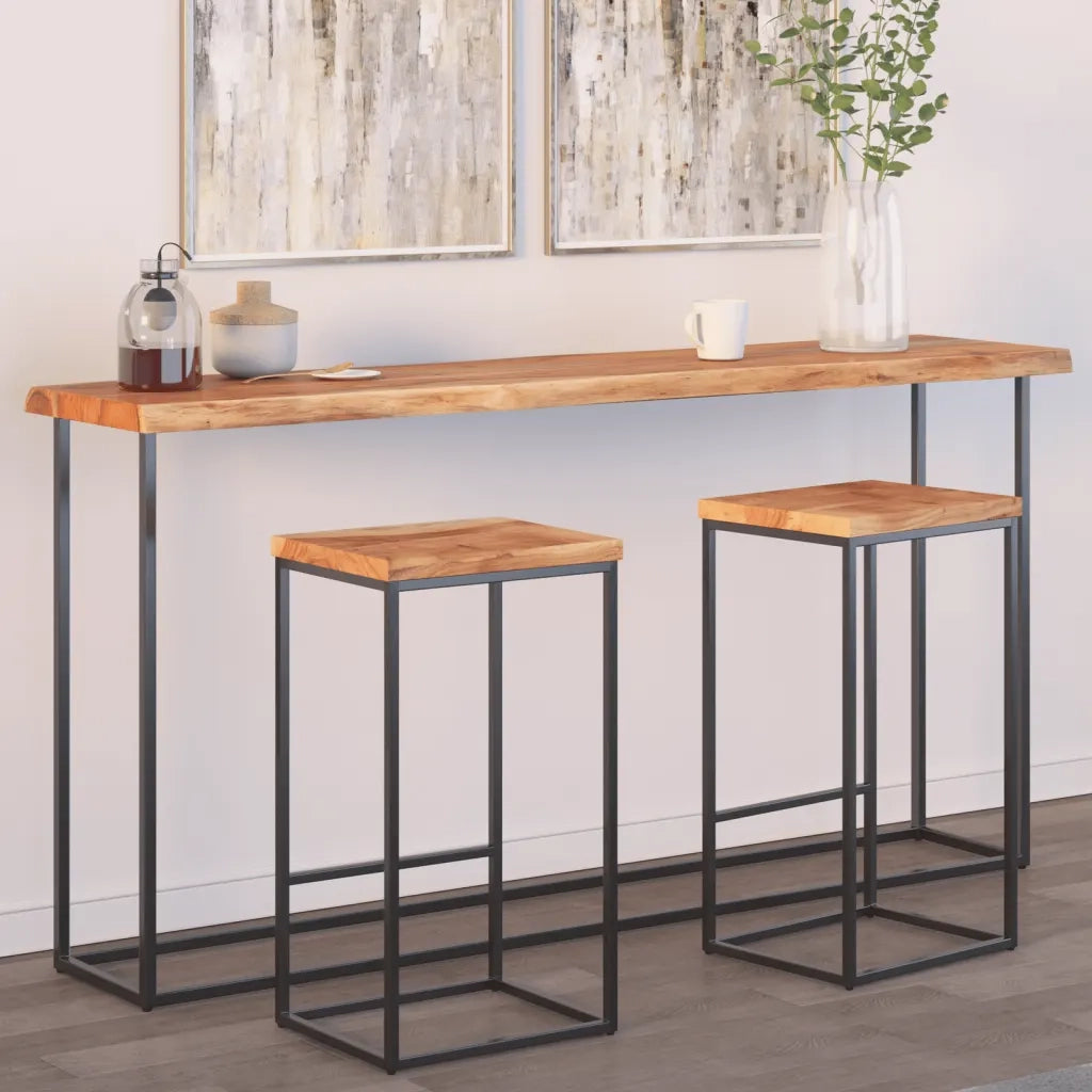 vidaXL Piano Tavolo 180x40x2,5 cm Rettangolare Legno Acacia Bordi Vivi