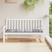 Cuscino per Panca a Quadri Grigi 150x50x4 cm Tessuto Oxford 314091