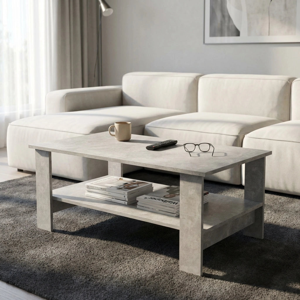 Tavolino da Salotto con ripiano Moderno in Legno Composito 100x40 - JONNY