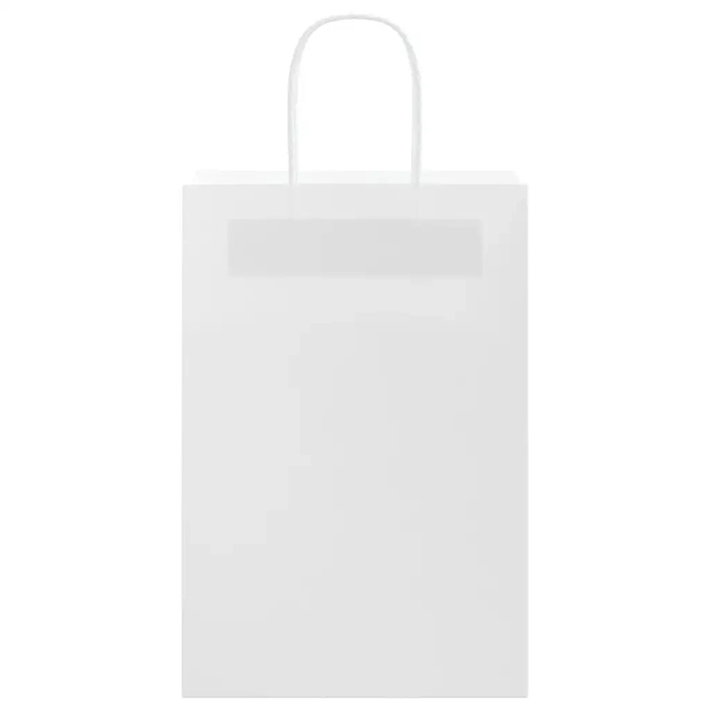 Sacchetti di Carta 50 pz con Manici Bianchi 21x11x31 cm 4101602