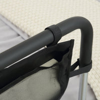 Maniglia Letto per Anziani 87x51,5 cm Larghezza e Altezza Regolabile in Acciaio Argento