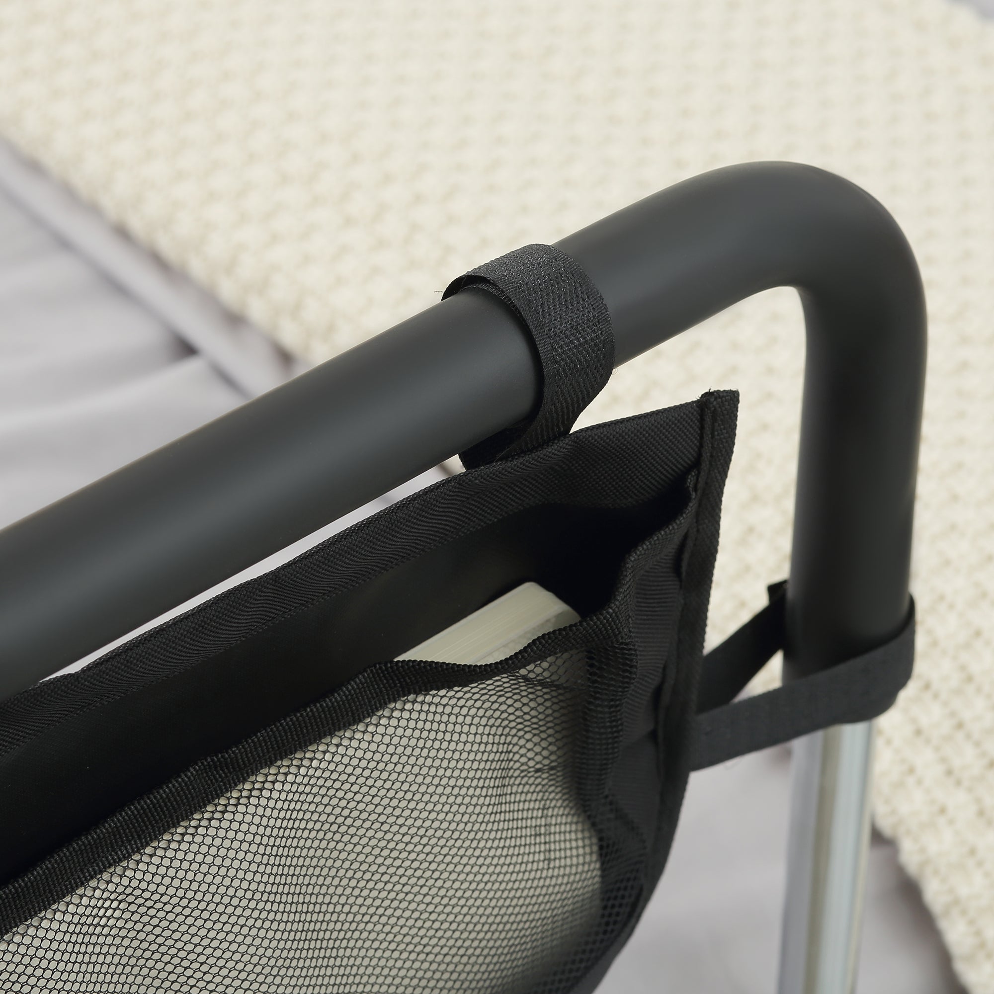 Maniglia Letto per Anziani 87x51,5 cm Larghezza e Altezza Regolabile in Acciaio Argento