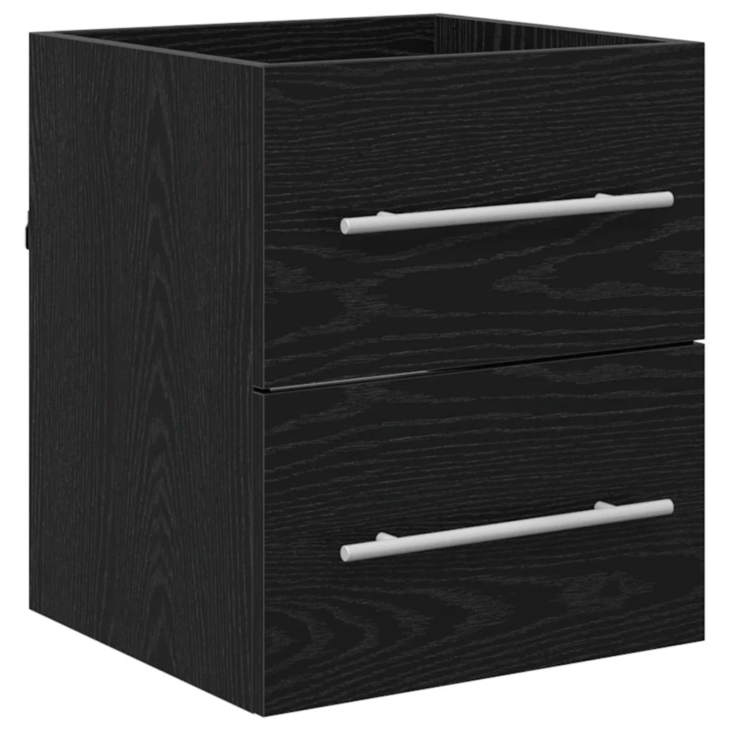 Armadio per Lavabo da Bagno Rovere Nero 41 x 38,5 x 48 cm 3415986