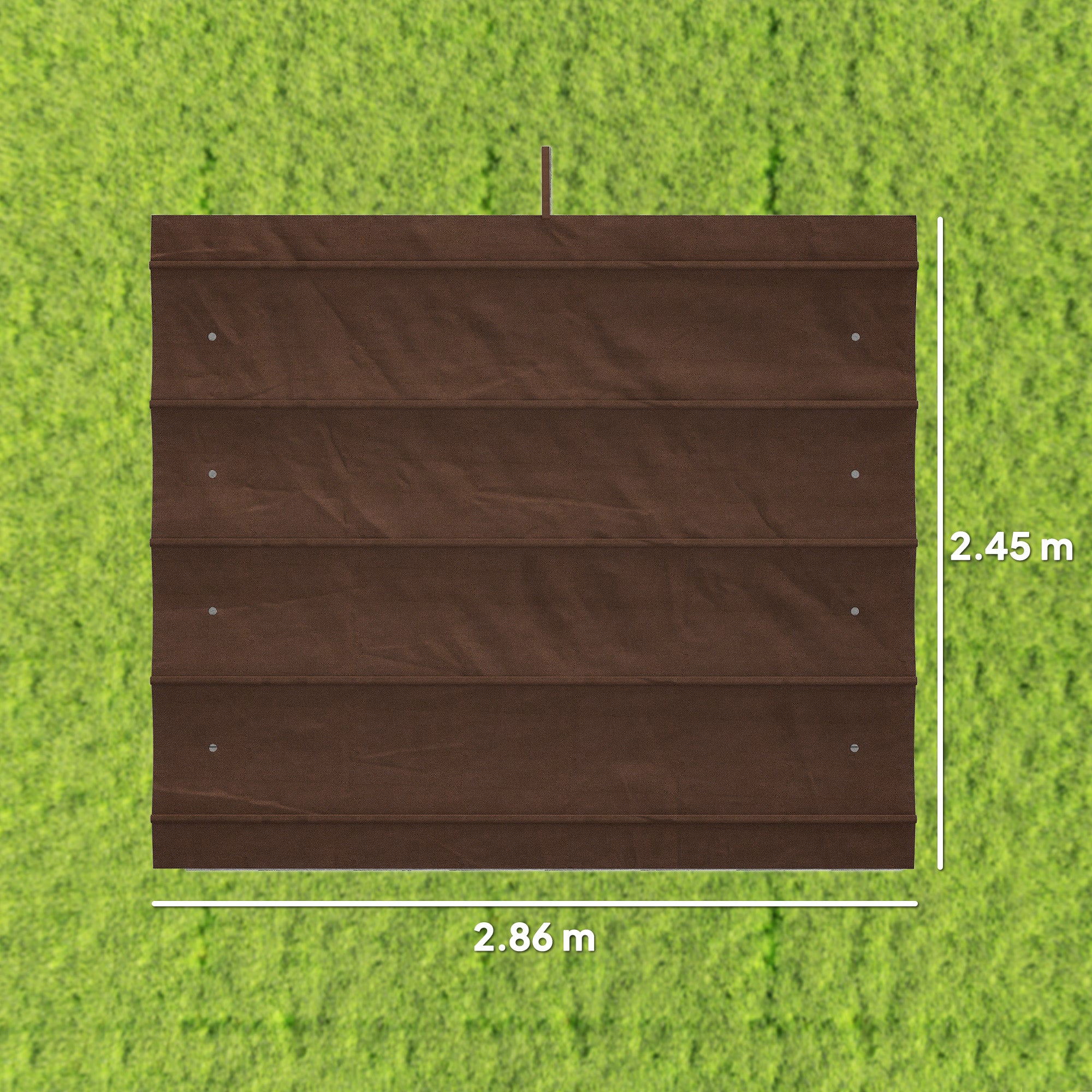 Telo Pergola per Esterni Anti UV 286x245 cm con 8 Fori di Drenaggio in Poliestere Bianco Caffè