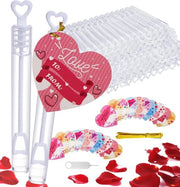 Kit di festeggiamenti per matrimoni e compleanni con set di palloncini con manico a forma di cuore - set di palloncini con manico a forma di cuore da 110 pezzi
