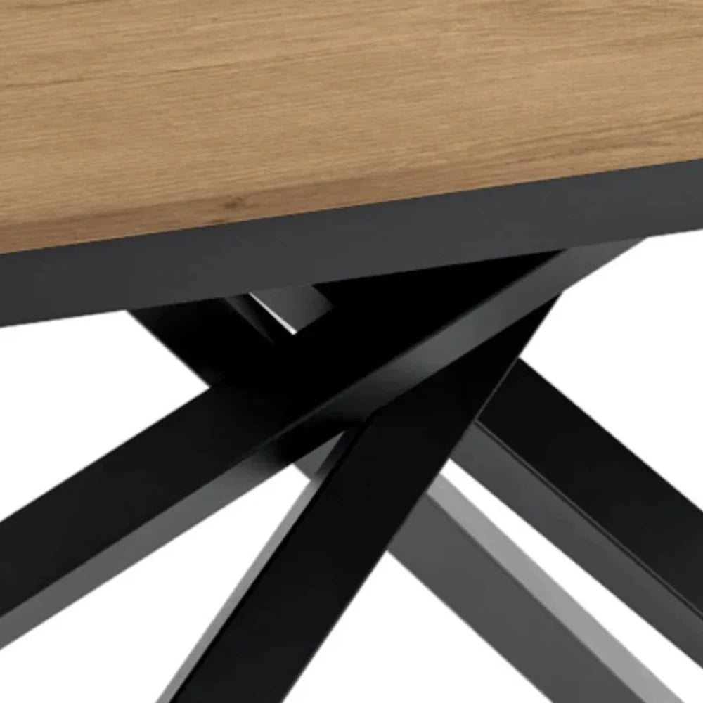 Tavolo da pranzo allungabile effetto rovere naturale naturale Pluto 140-190x90 cm fino a 8 posti Made in Italy | Duzzle