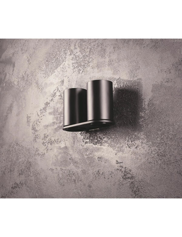 Portabicchieri doppio GALLA in ottone nero e oro 17 x12,3 x7,9 cm
