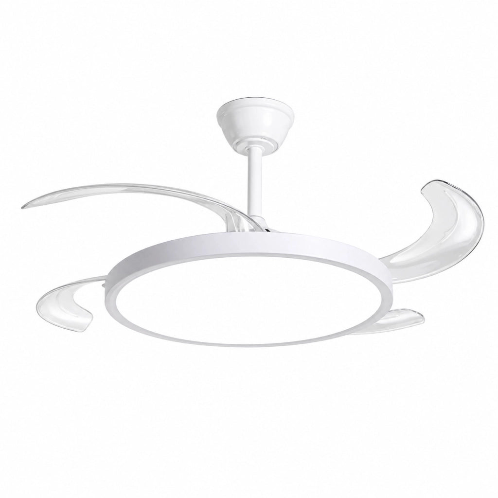VENTILATORE SOFFITTO LUCE LED 80W PALE SCOMPARSA 48" TELECOMANDO SJ-198 CB001