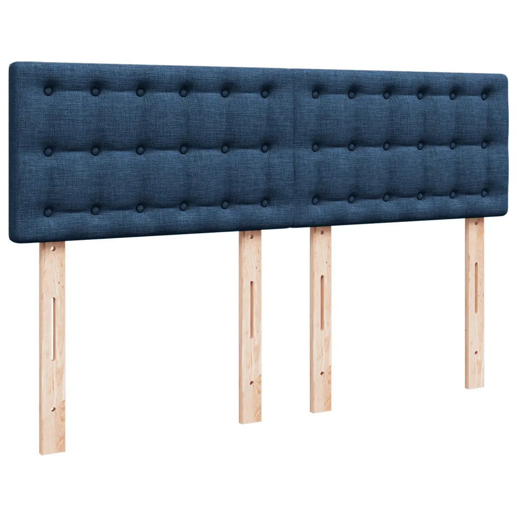 Giroletto a Molle con Materasso Blu 160x200 cm in Tessuto