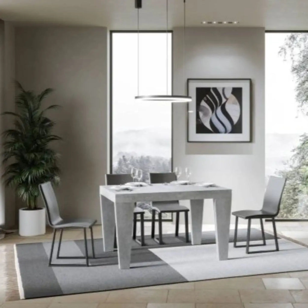 Tavolo allungabile 140/400x90 cm Spimbo colore cemento