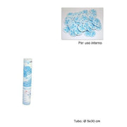 Trade Shop - 2pz Cannone Spara Coriandoli Nascita Bimbo Party è Nato Celesti 30cm Uso Interno -