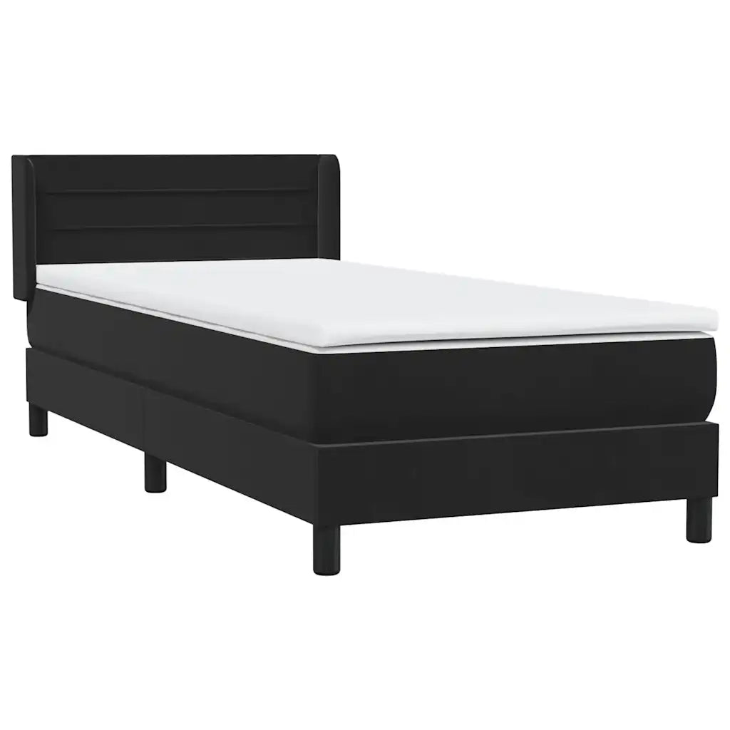 Giroletto a Molle con Materasso Nero 80x220 cm Velluto 3318221