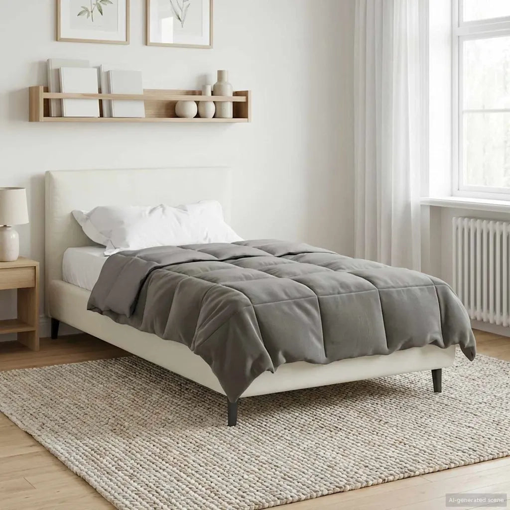Duvet Estivo Trapuntato Grigio chiaro 155 x 220 cm Microfibra 42025924