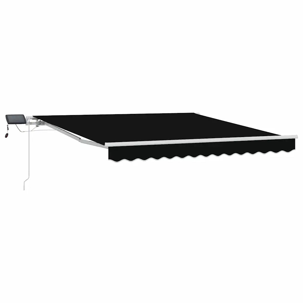 Tenda retrattile-Tenda parasole per balcone Nero 300 x 250 cm Tessuto e acciaio
